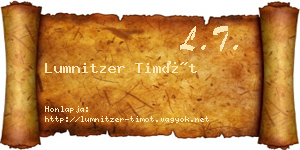 Lumnitzer Timót névjegykártya